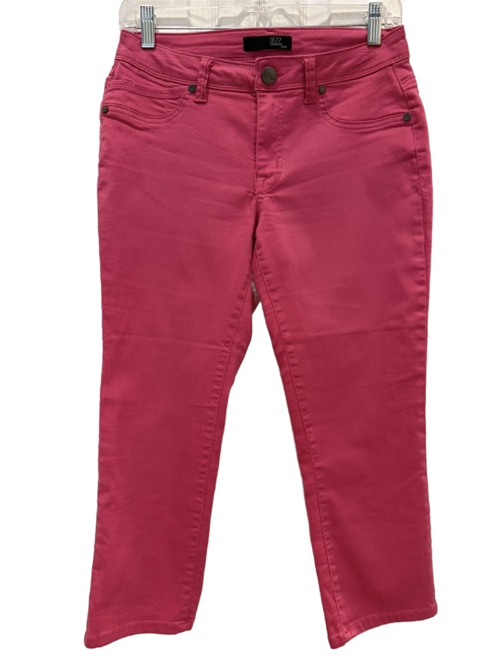 1822 Denim Pink Cropped Stretch Skinny Jeans Size6